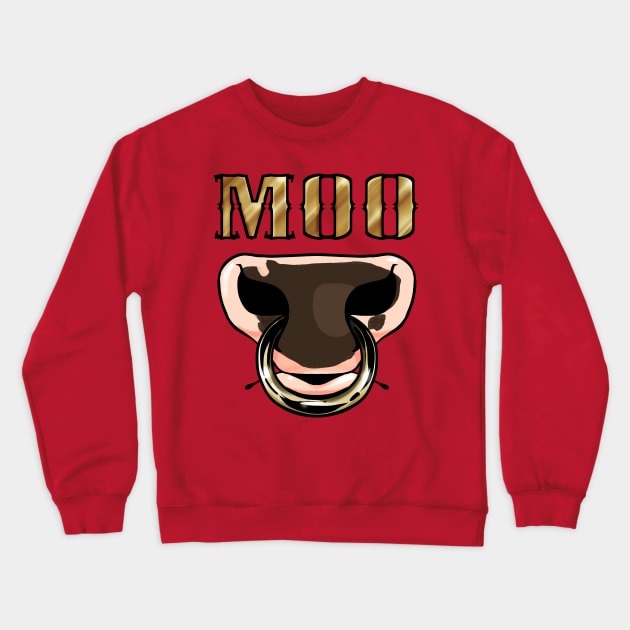 Moo Crewneck Sweatshirt by Pawgyle